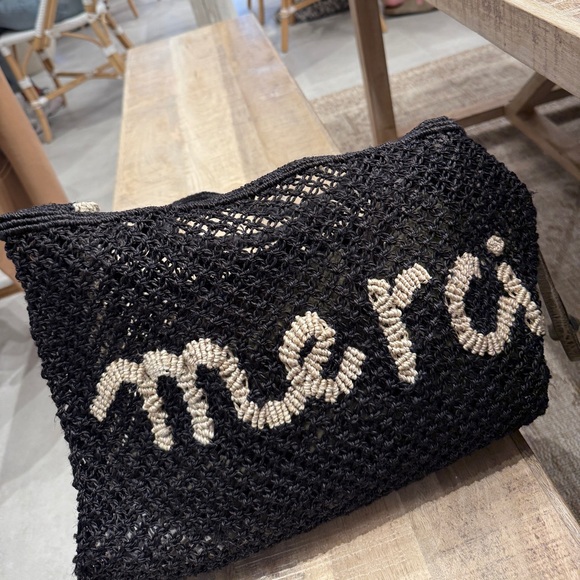 THE JACKSON JUTE BEACH BAG - The Jacksons-merci-Black